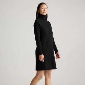 Quince Classic Black Turtleneck Sweater Dress Sz S